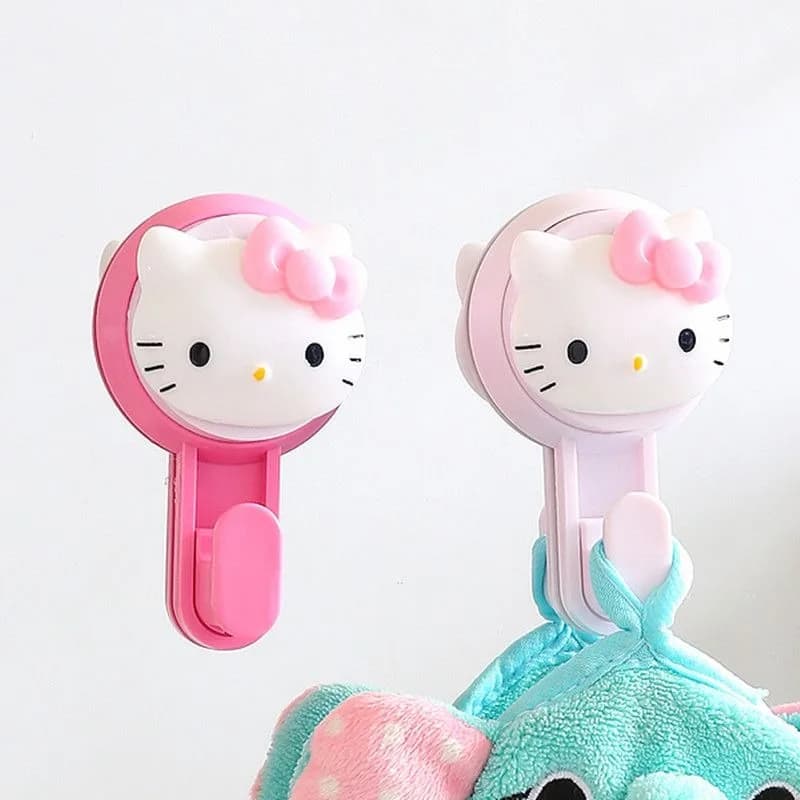 Gancio a ventosa Sanrio Hello Kitty, senza bisogno di chiodi, forte potenza di aspirazione, pratico gancio da parete, simpatico regalo alla moda con personaggi dei cartoni animati