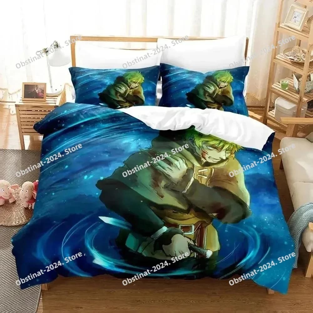 Set biancheria da letto Anime Vinland Saga Copripiumino stampato Federa Set singolo doppio stile Queen King Size