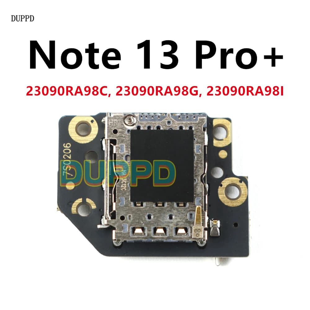 Lettore di schede SIM per Xiaomi Redmi Note 13 Pro + Plus Flex Cabl Slot per scheda SIM Presa Adattatore interno Cavo flessibile Parti di ricambio