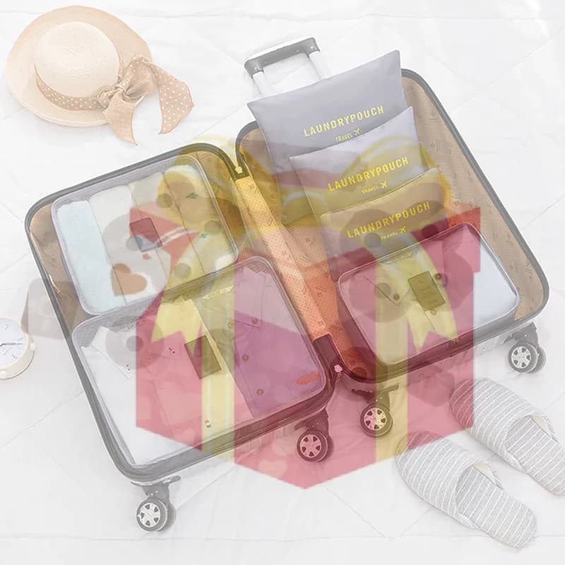 diHG diSet travel organizer 6 in 1, linen bag, travel bag, clothes organizer set