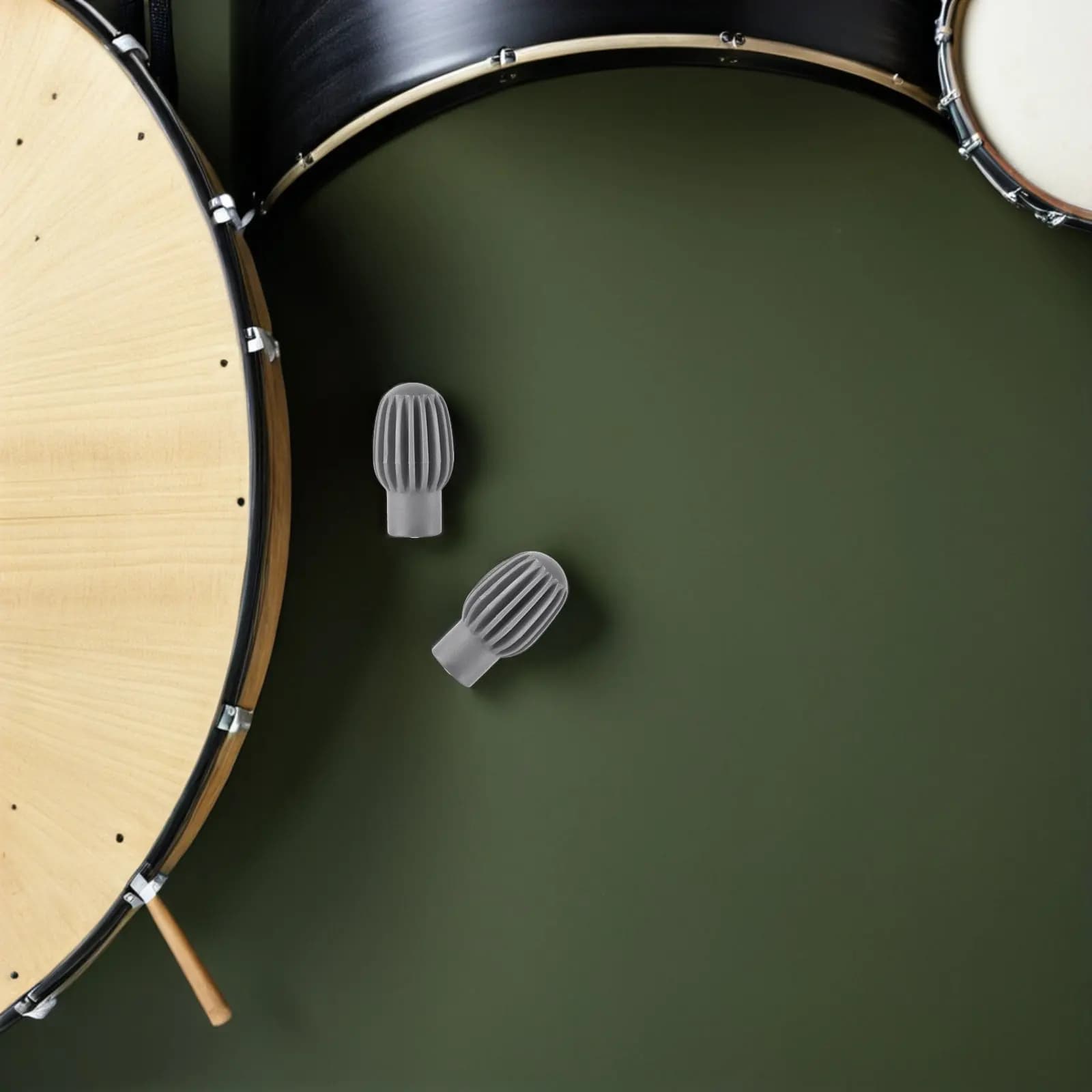 6 Pezzi Copri-Bacchette in Silicone per Pratica Silenziosa, Smorzatori di Rumore per Batteria, Cuscinetti Silenziatori per Bacchette, Punte per Pratica Silenziosa della Batteria