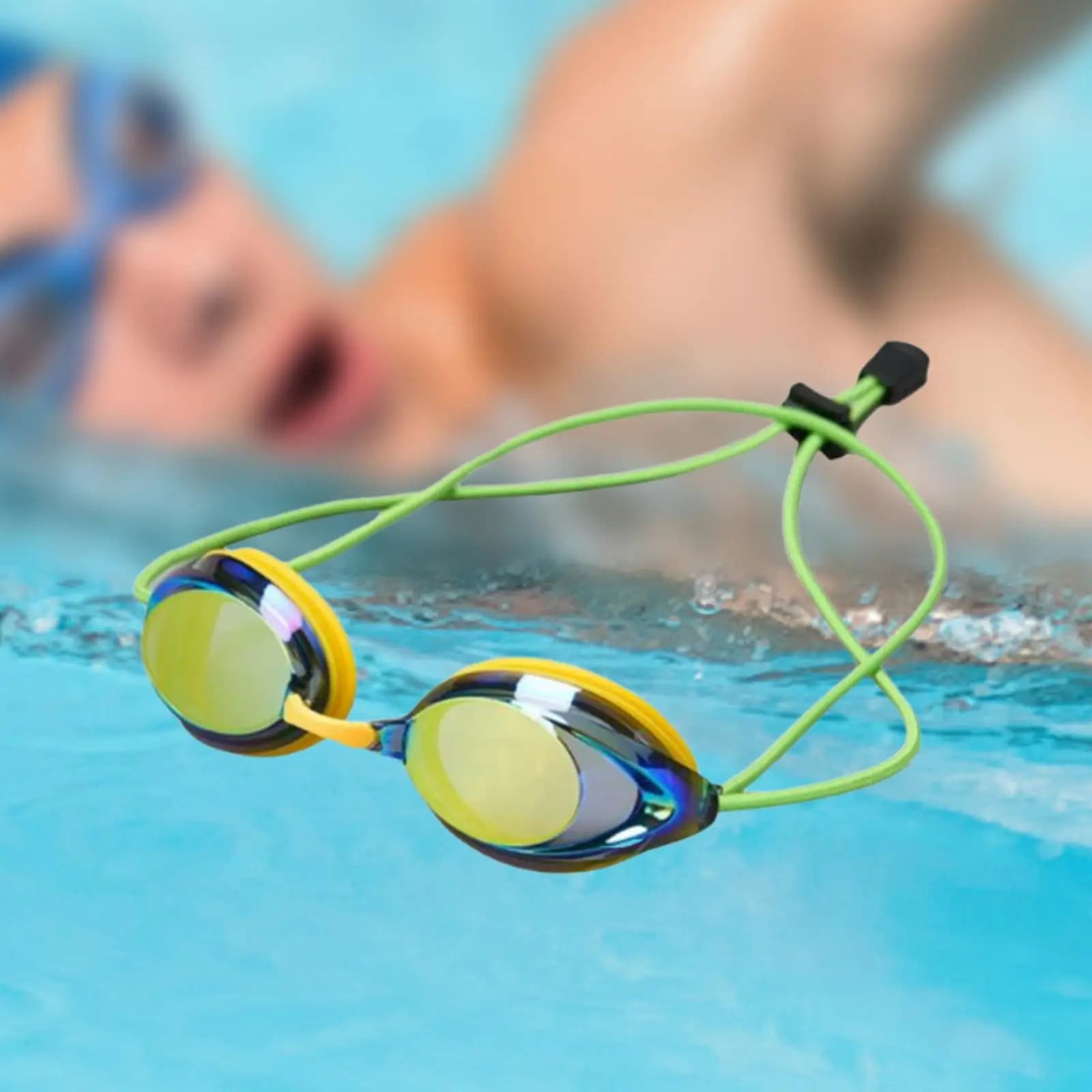 Swimming glasses Wide view Comfortable waterproof glasses adjustable for underwater equipment in the pool for snorkeling