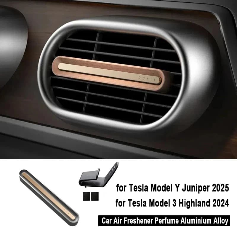 Aluminum Alloy Car Deodorant Perfume for Tesla Model Y Juniper 2025 3 Highland Wood Ornament Eliminates Odours Car fragrance