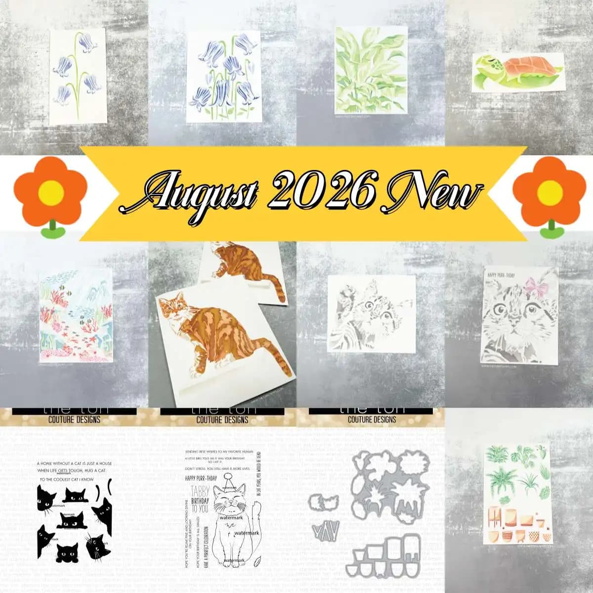 August 2026 New Petite Planters Cat Sea Turtle Metal Cutting Dies For DIY Greeting Card Scrapbook Craft Decoration Embossing