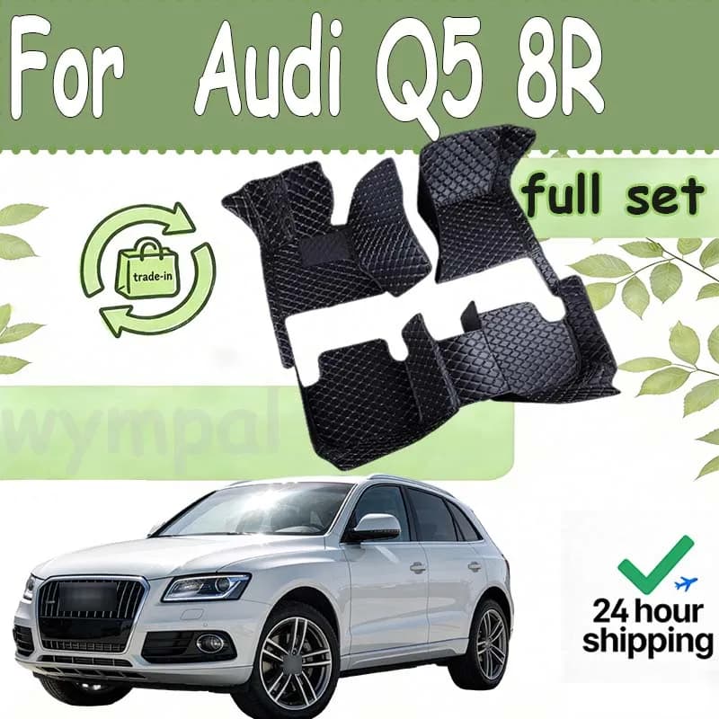 Tappeti in pelle Auto per Audi Q5 8R 2016 2015 2014 2013 2012 2011 2010 2009 tappetini Auto accessori interni parti di protezione