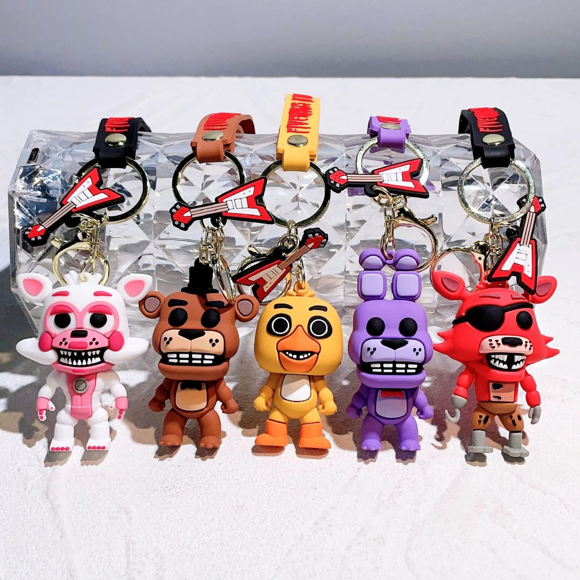 FNAF Portachiavi da gioco Anime Action Figures Portachiavi Five Night At Fredys Portachiavi per bambole Portachiavi per auto Accessori con ciondoli pendenti