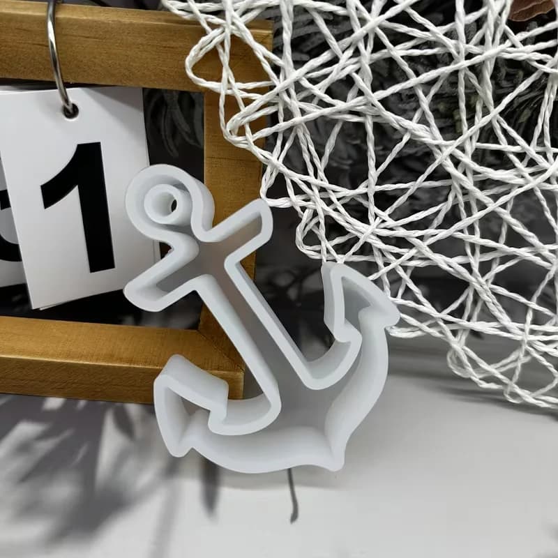 Stampo in silicone fai da te per forma di ancora di nave, stampo fai da te per la decorazione della festa nuziale in famiglia, stampo in resina epossidica