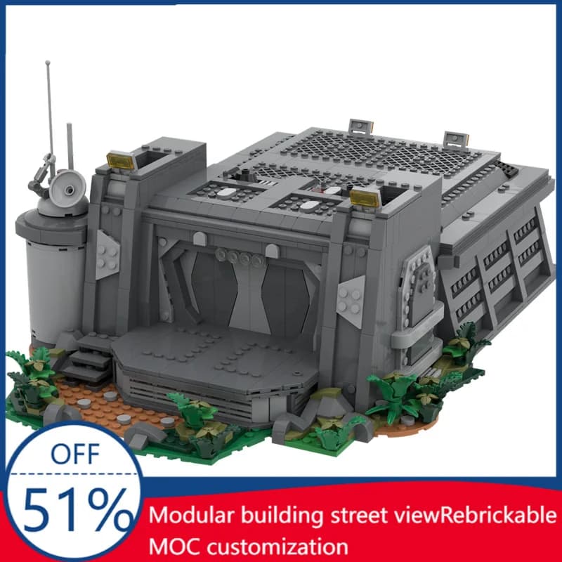 NUOVO Set di Costruzioni MOC 1908 Pezzi 008 SPEEDER BUNKER, Piccola Stazione di Ricognizione, Modello Fai-da-Te, Giocattolo per Bambini, Regalo per le Festività