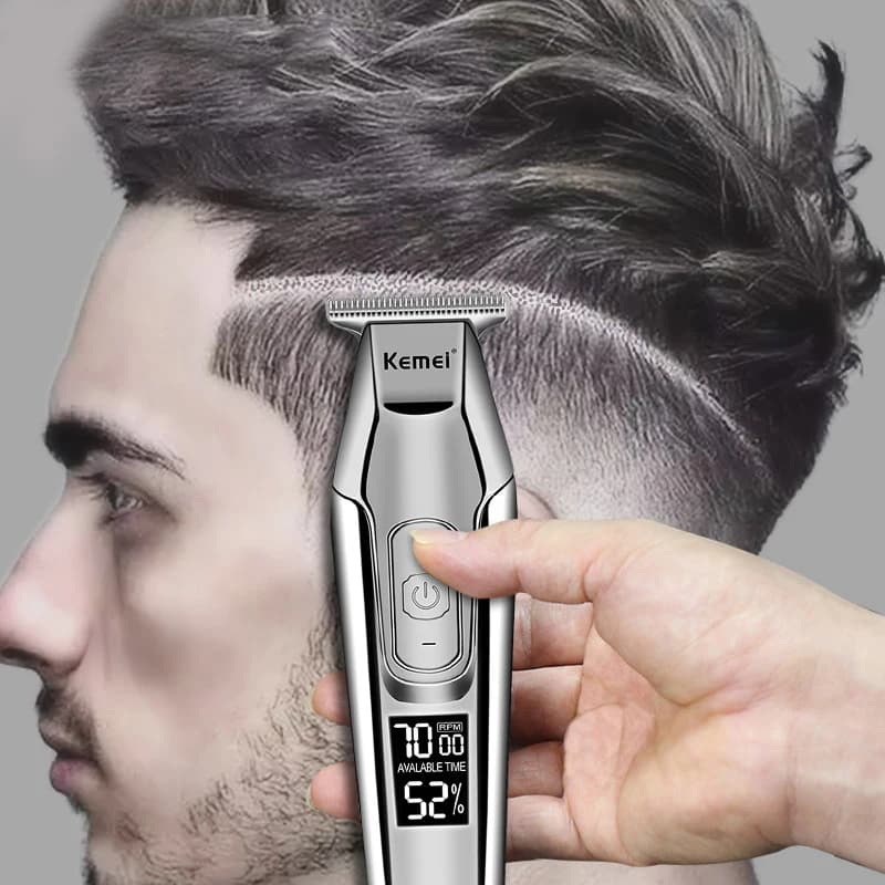 Kemei KM-5027 Original Electric Hair Clipper Rechargeable Hair Trimmer LCD Display Hairdresser Professional Cutting Machine