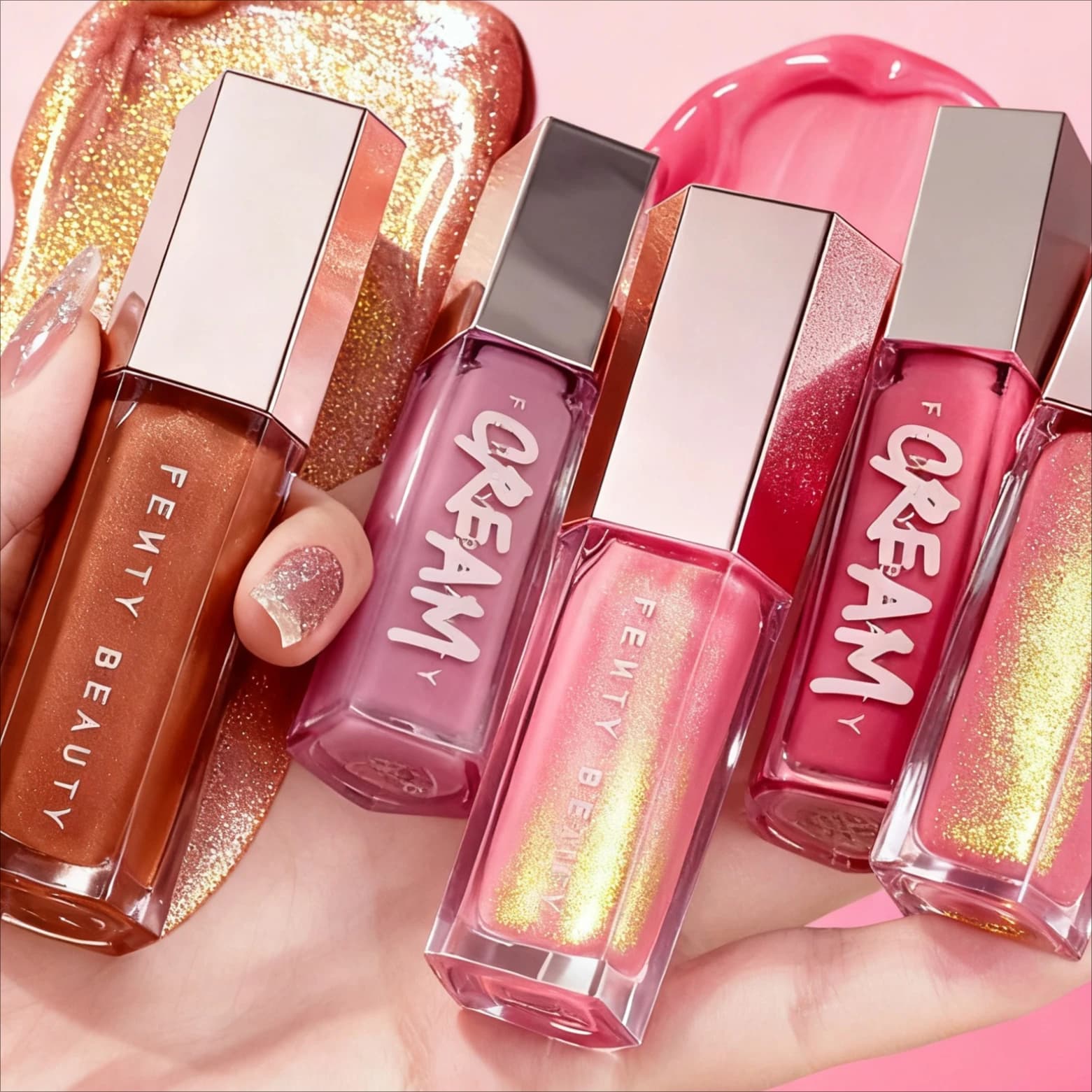 Fashion Fenty Beauty Lip Glaze Humidifying Shine Glitter Lip Plumper Makeup for Beginners Liquid Lip Lipstick Cosmetic Female Makeup