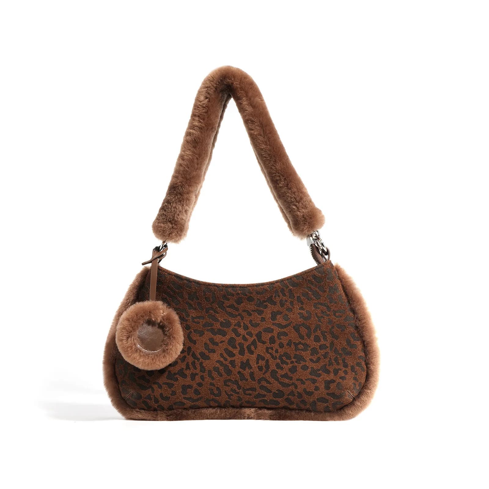 NIKI BAGS New leopard print crossbody shoulder bag genuine leather European style 2026 luxury hobo bag Shopping Commuting Bag
