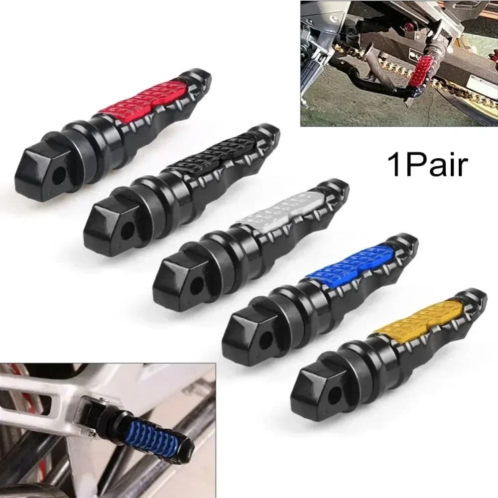 1 paio universale moto passeggero posteriore pedane pedali poggiapiedi scooter pedana moto modifica pedale alluminio