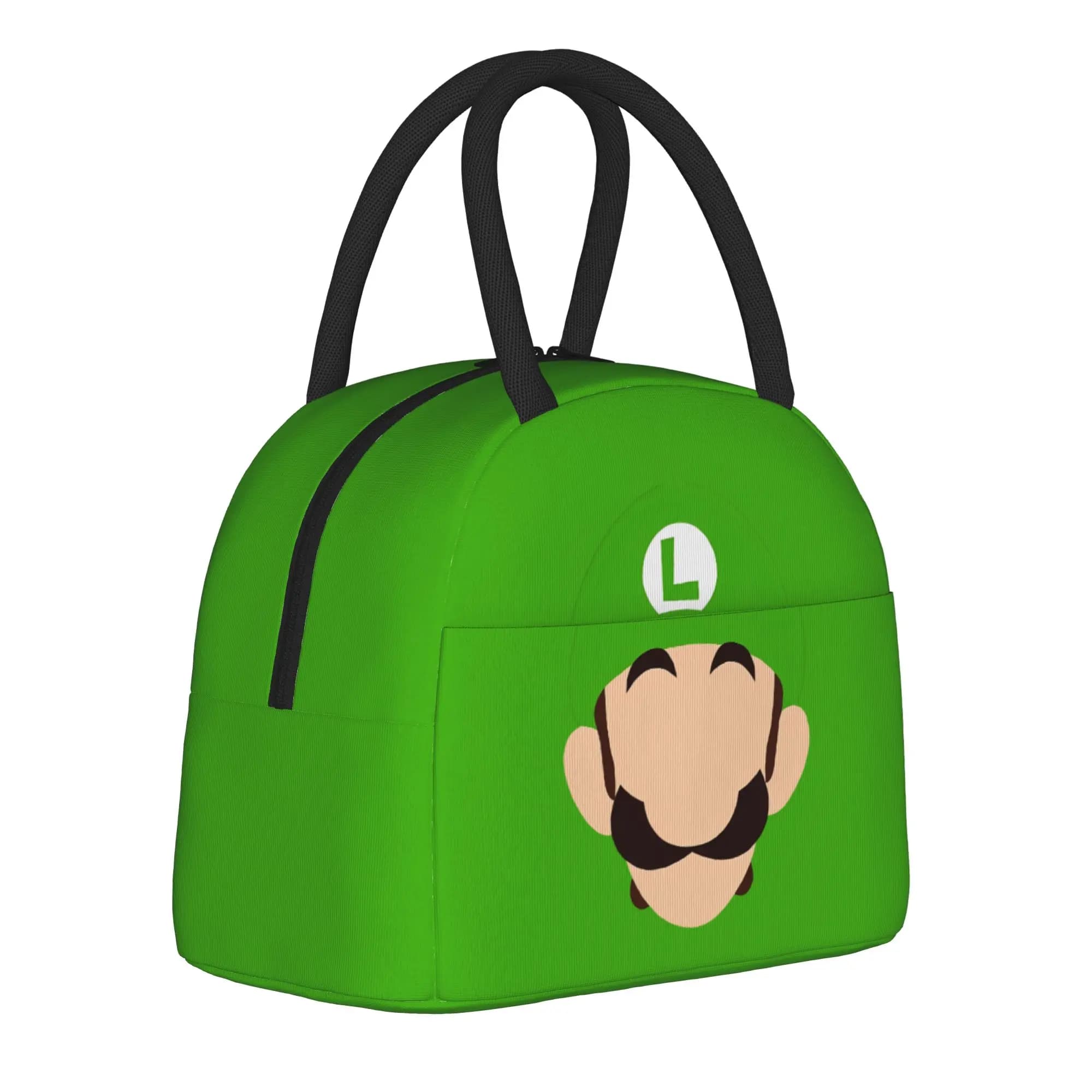 Borsa termica per il pranzo Marios Luigi Face, borsa frigo riutilizzabile, contenitore per il pranzo, borsa grande per il pranzo, borsa per alimenti, lavoro, viaggi