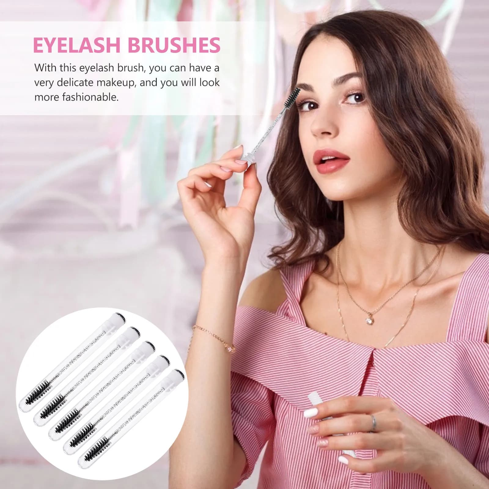 10 Pcs Mascara Brush Applicator Eyelash Tool for False Lashes Eyelashes Black Brushes