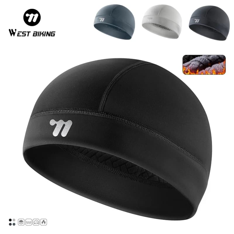 WEST BIKING Winter cycling cap Fleece bike helmet Ski cap with skull Unisex outdoor sports hat Winter hot cycling helmets