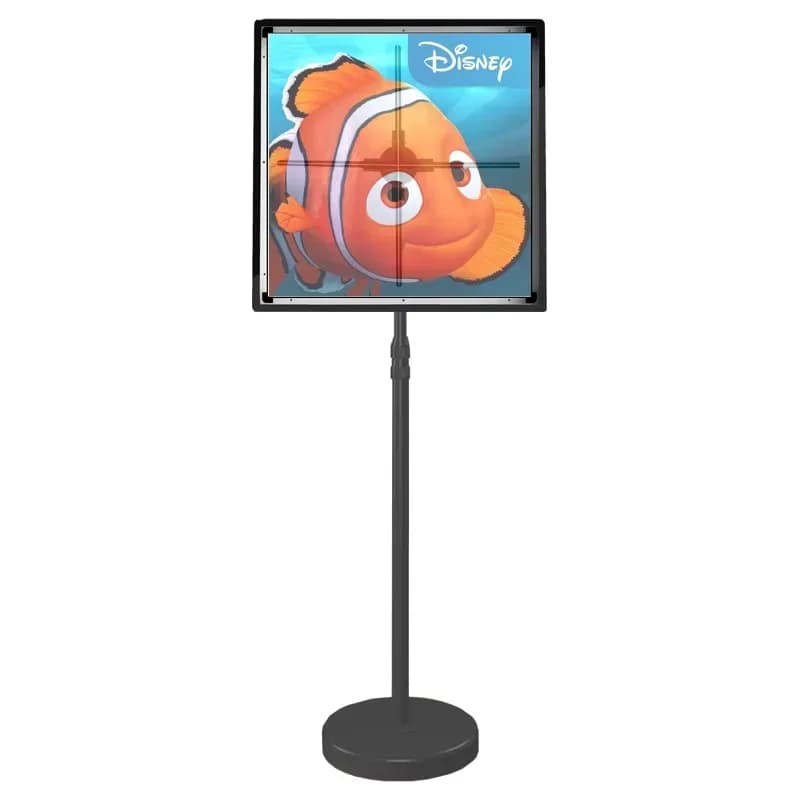 Ventilatore per Display Olografico 3D da 65cm con Cornice Quadrata in Lega di Alluminio, Proiettore Olografico ad Alta Risoluzione con Supporto da Pavimento