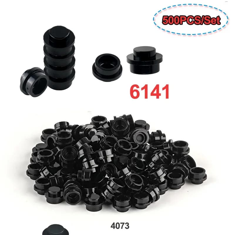 500PCS 1x1 Dot Particelle 6141 Tecnologia Building Blocks Parti assemblate 4073 30057 Piatto rotondo Giocattoli fai da te MOC Mattoni Accessori