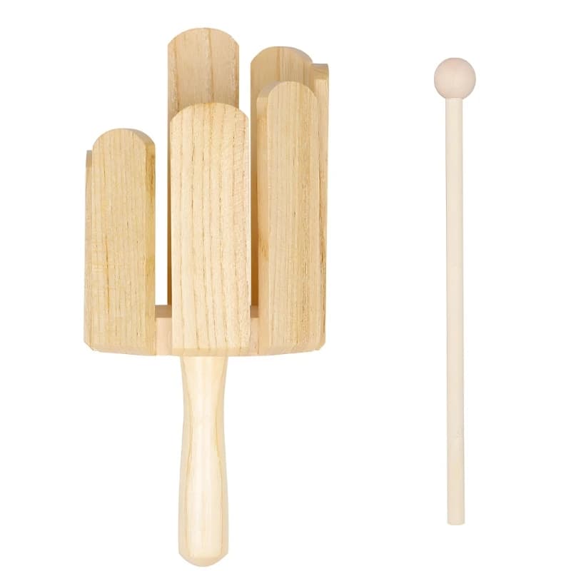 Wooden Tone Block Percussion Instrument With Mallet, Varied Sound Rhythm Block for Kids and Beginners, Handheld Music Class 24BD