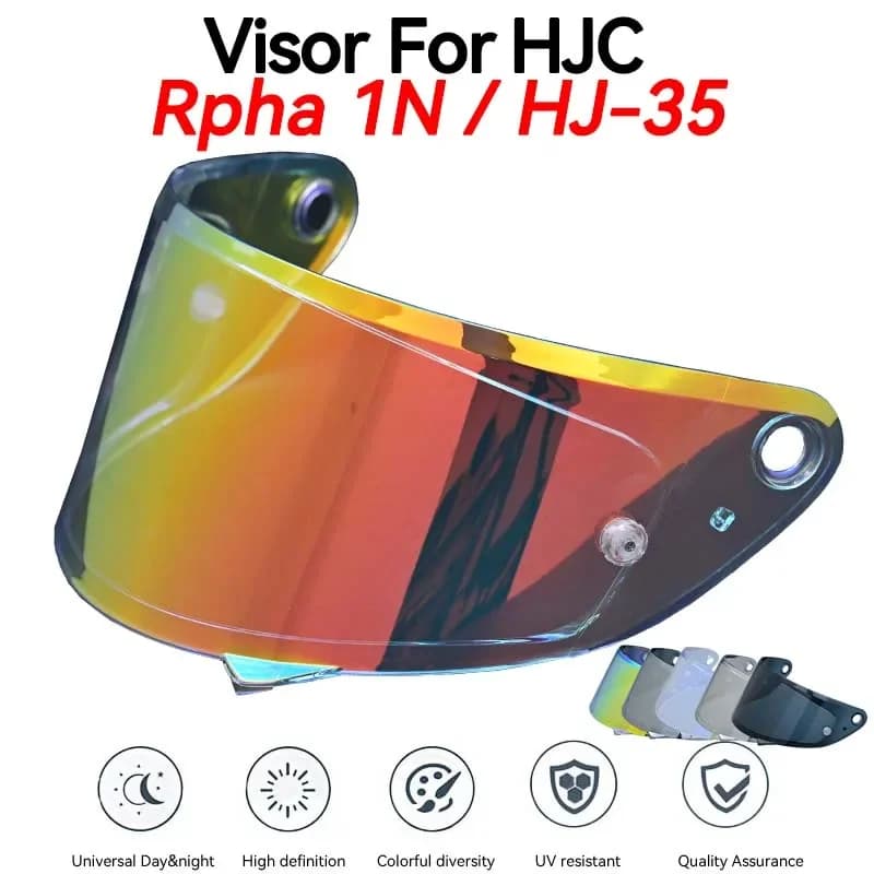 Visiera RPHA 1N per HJC RPHA 1N Rpha1N HJ-35 HJ 35 Visiera per casco occhiali placcatura Moto Anti UV Casco Moto Visera Protezione solare