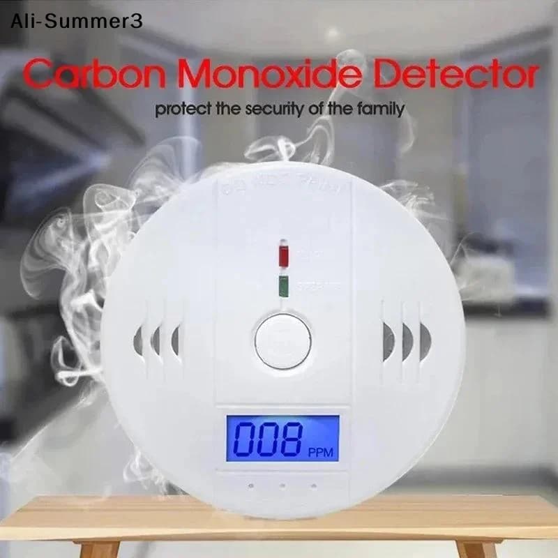 【Sk】Co Ppm Detector Warning Siren Alarm Rilevatore di monossido di carbonio con allarme sonoro e indicatore LCD Sensore di sicurezza Protezione per la sicurezza domestica