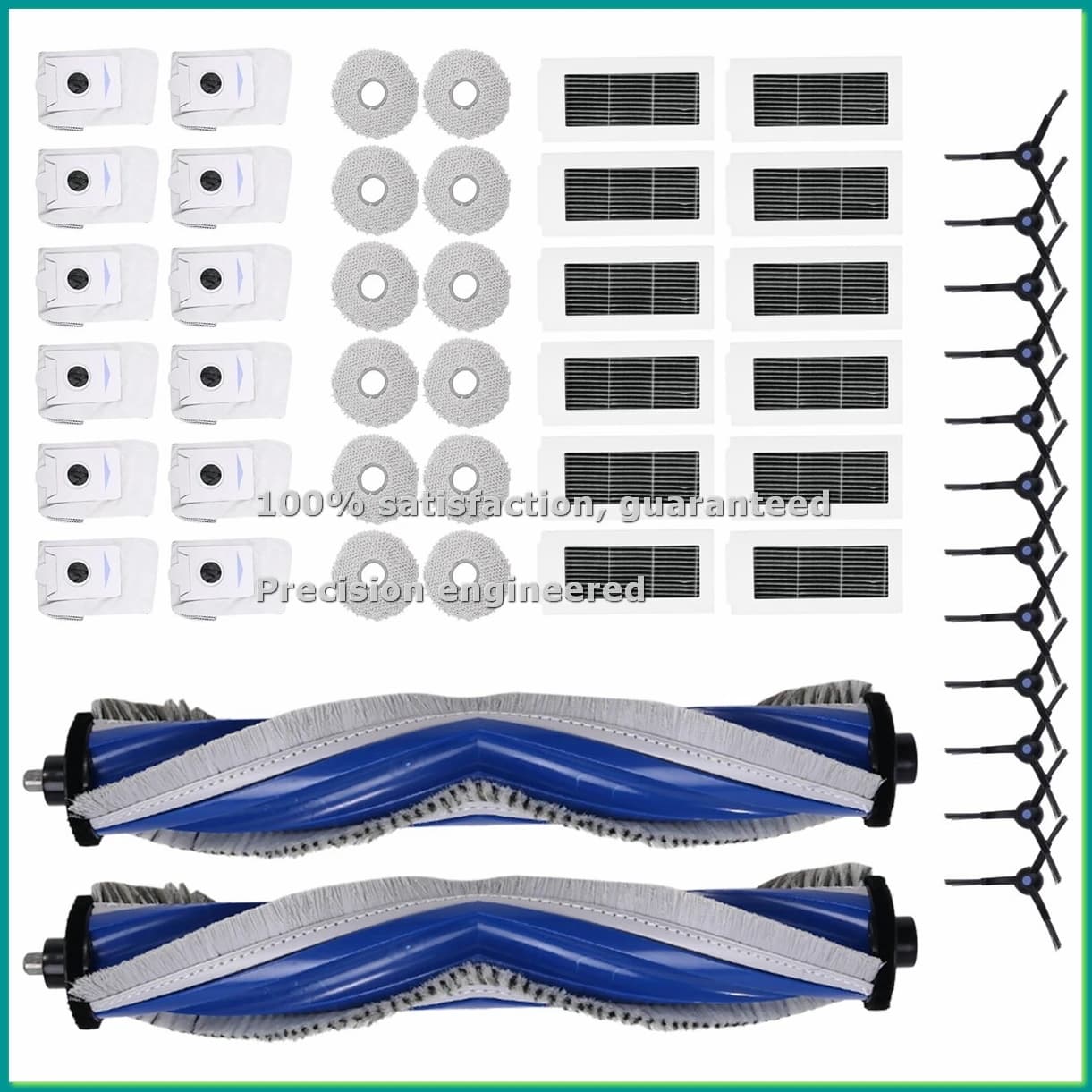 Accessori per Robot Aspirapolvere Deebot X5 OMNI / X5 PRO: Spazzola Principale, Spazzola Laterale, Filtro HEPA, Panno Lavapavimenti, Sacchetto Raccoglipolvere - A50M