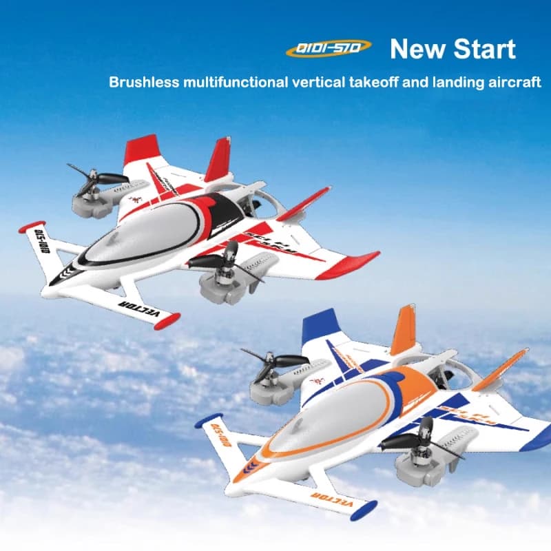 Aereo QIDI570 Aereo RC 8CH Brushless Aereo telecomandato Aliante volante elettrico ad ala fissa Elicotteri RC 3D/6G