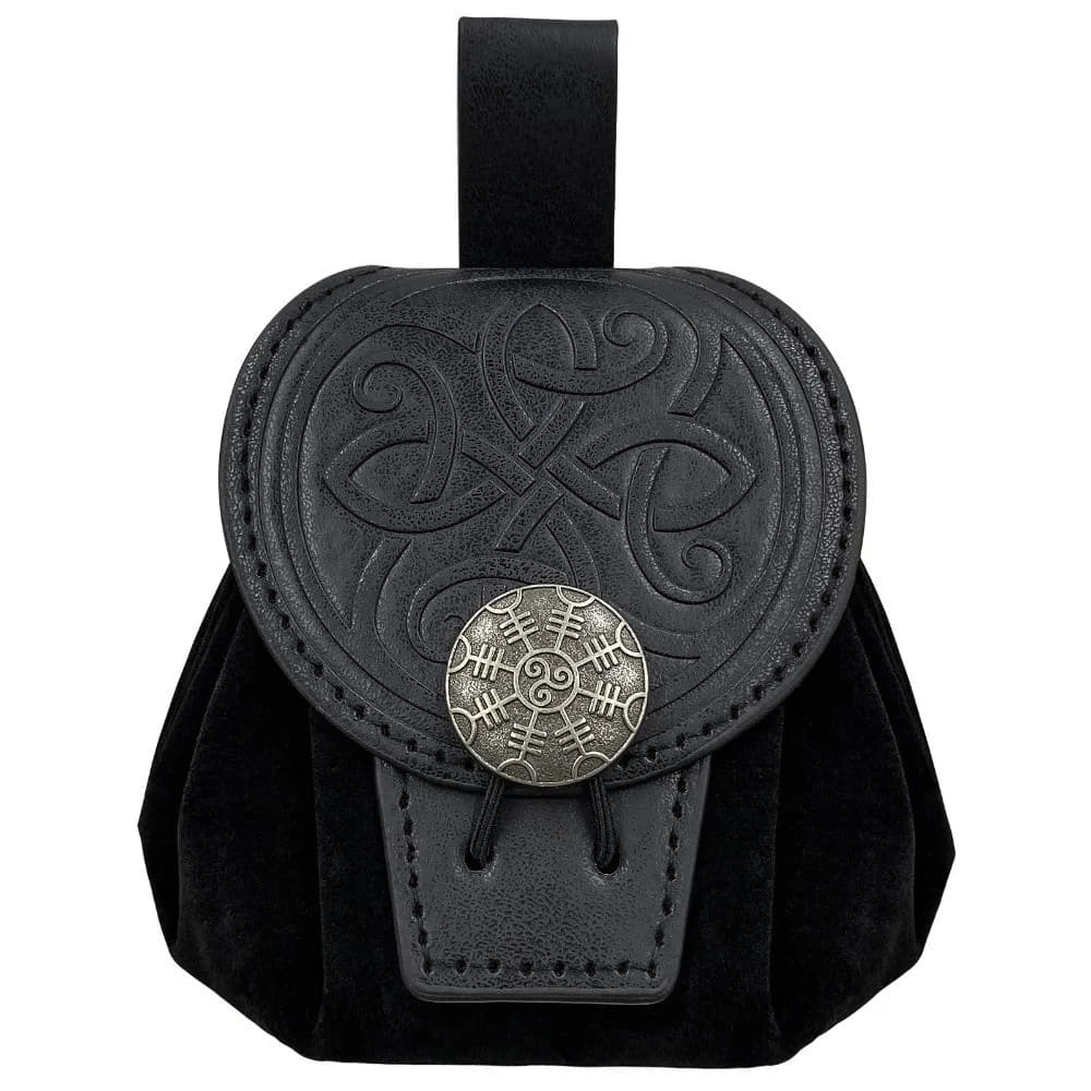 Marsupi Vintage con Coulisse, Design Steampunk in Rilievo, Portamonete da Cintura Appendibile, Borsa a Tracolla in Ecopelle, Tema Medievale