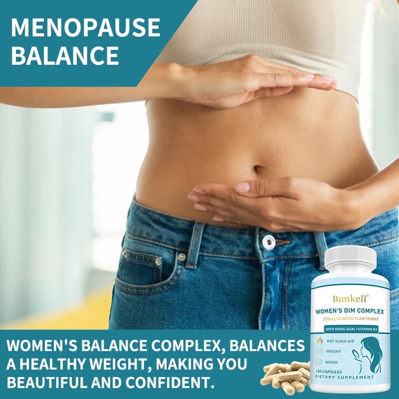 DIM supplement with BioPerine Extract - Hormonal Balance for Menopause and Prostate Health, Metabolism Stimulation, Body Balance