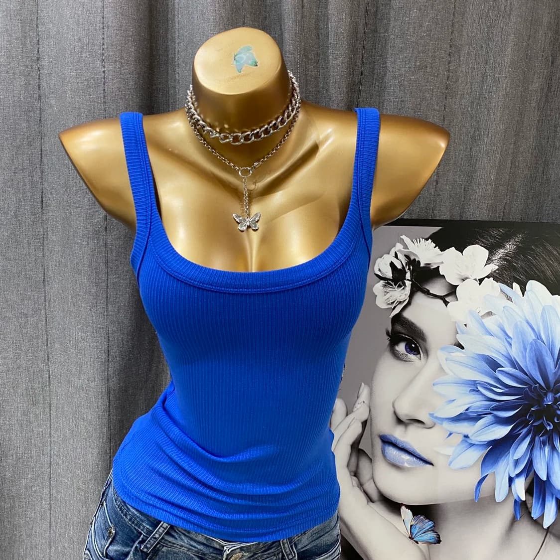 Canotta Estiva da Donna Trendy con Scollo a U, Aderente, per Sottoveste Modellante e Correttiva