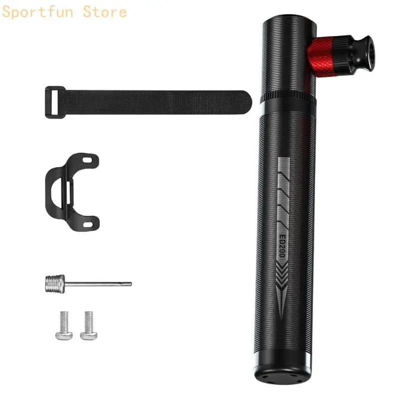 Mini Cycle Tire Inflator Portable Bike Pump for Cyclists, Double Valves Hand Pump with Metal Barrels, Grip Texture, 130PSI for