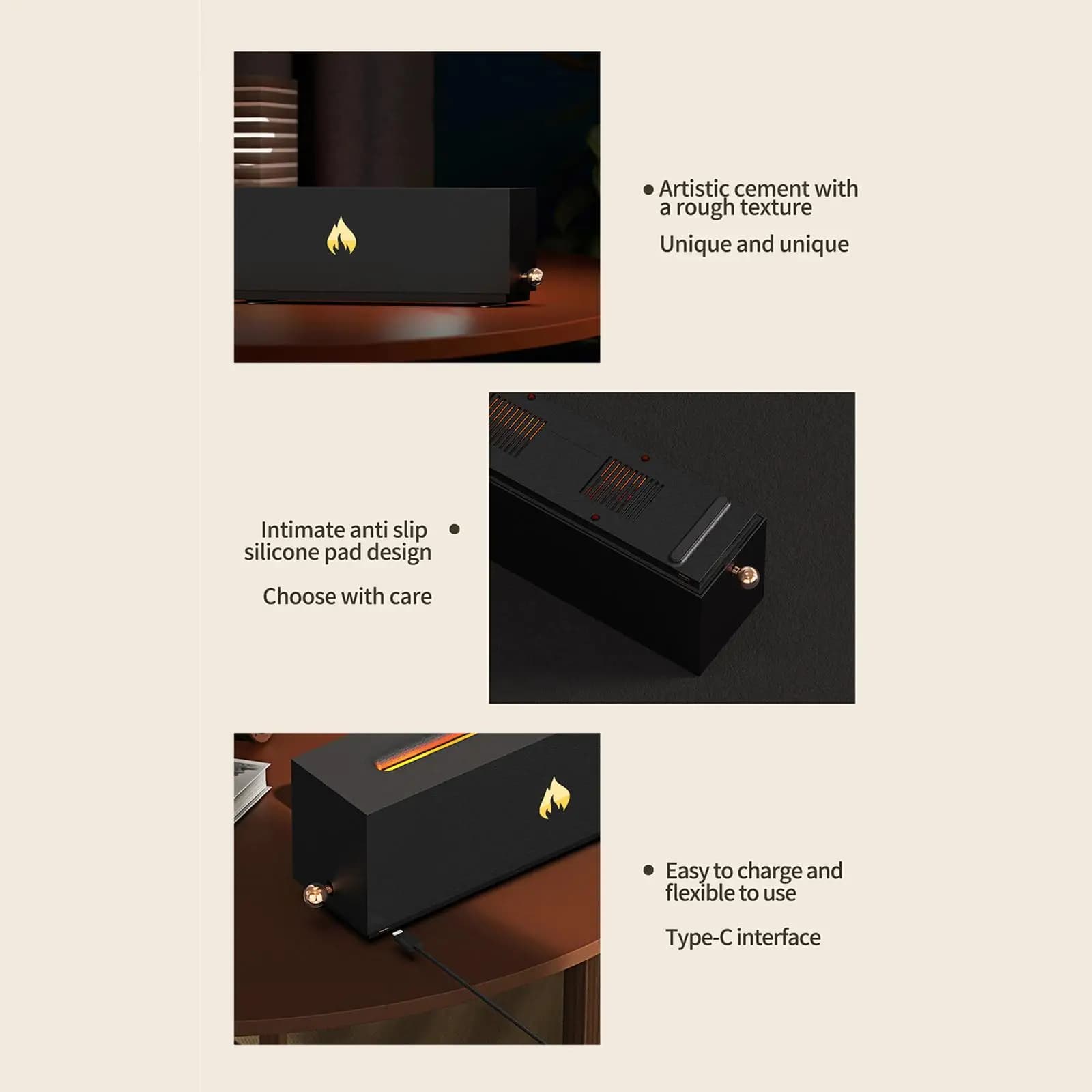 Diffusore di Fragranze per la Casa, Diffusore USB, Diffusore a Fiamma per Yoga