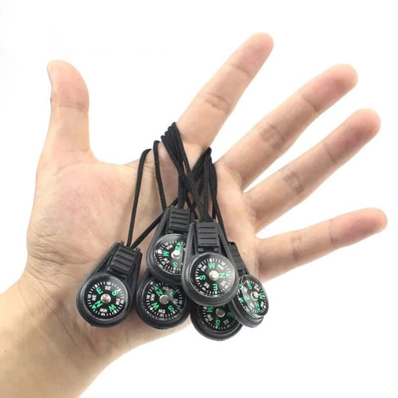3 pz/lotto Mini bussole portatili che appendono le parti della bici con gli accessori di campeggio della cinghia dello zaino che fanno un'escursione all'aperto degli strumenti di sopravvivenza