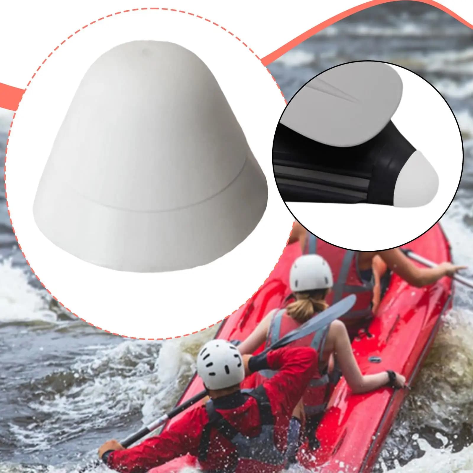 Protezione Universale Gonfiabile Antiurto per Prua di Kayak, Pagaia e Canoa in PVC Portatile