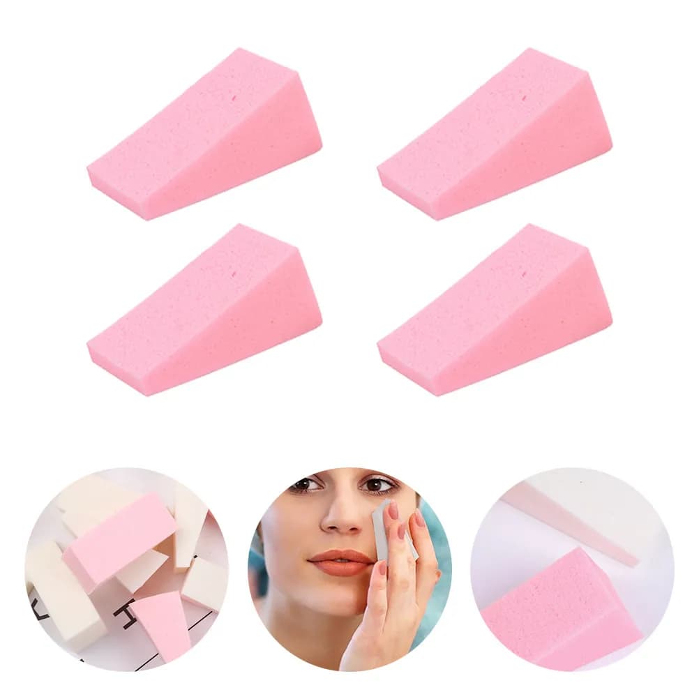 30 Pezzi di Spugnette per Trucco Geometriche Piccole a Doppio Uso per Applicazione di Fondotinta, Crema e Polvere Liquida