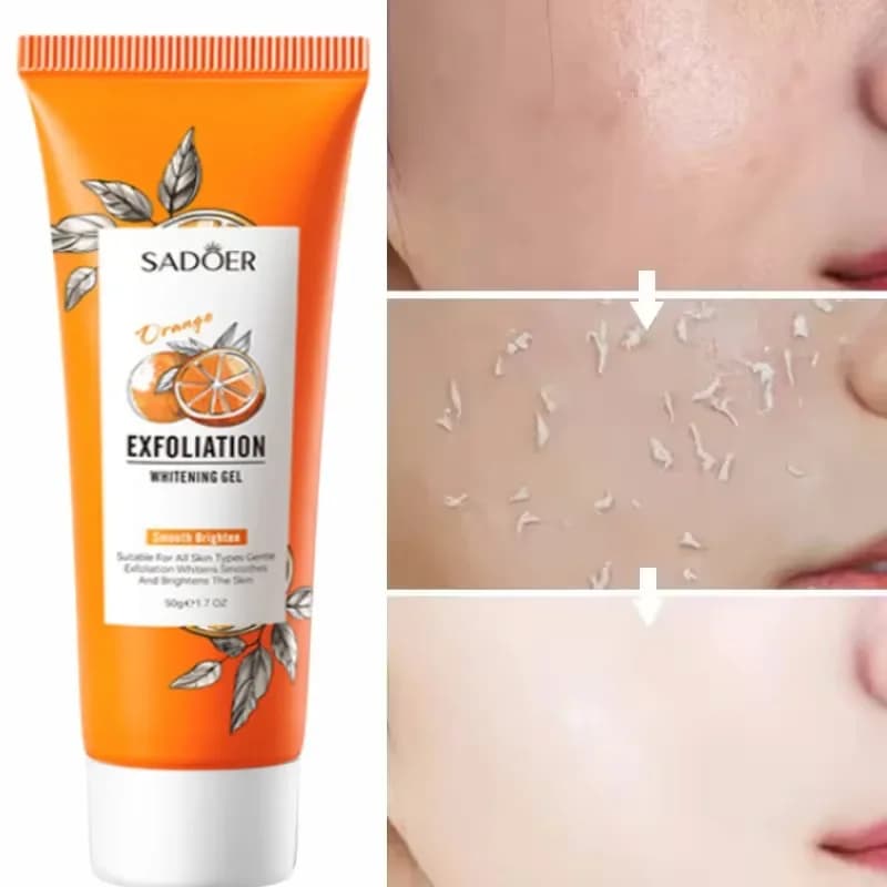 Gel peeling esfoliante arancione Scrub viso Idratante Nutriente Riparazione Scrub Rimozione punti neri Detergente viso Cosmetici coreani