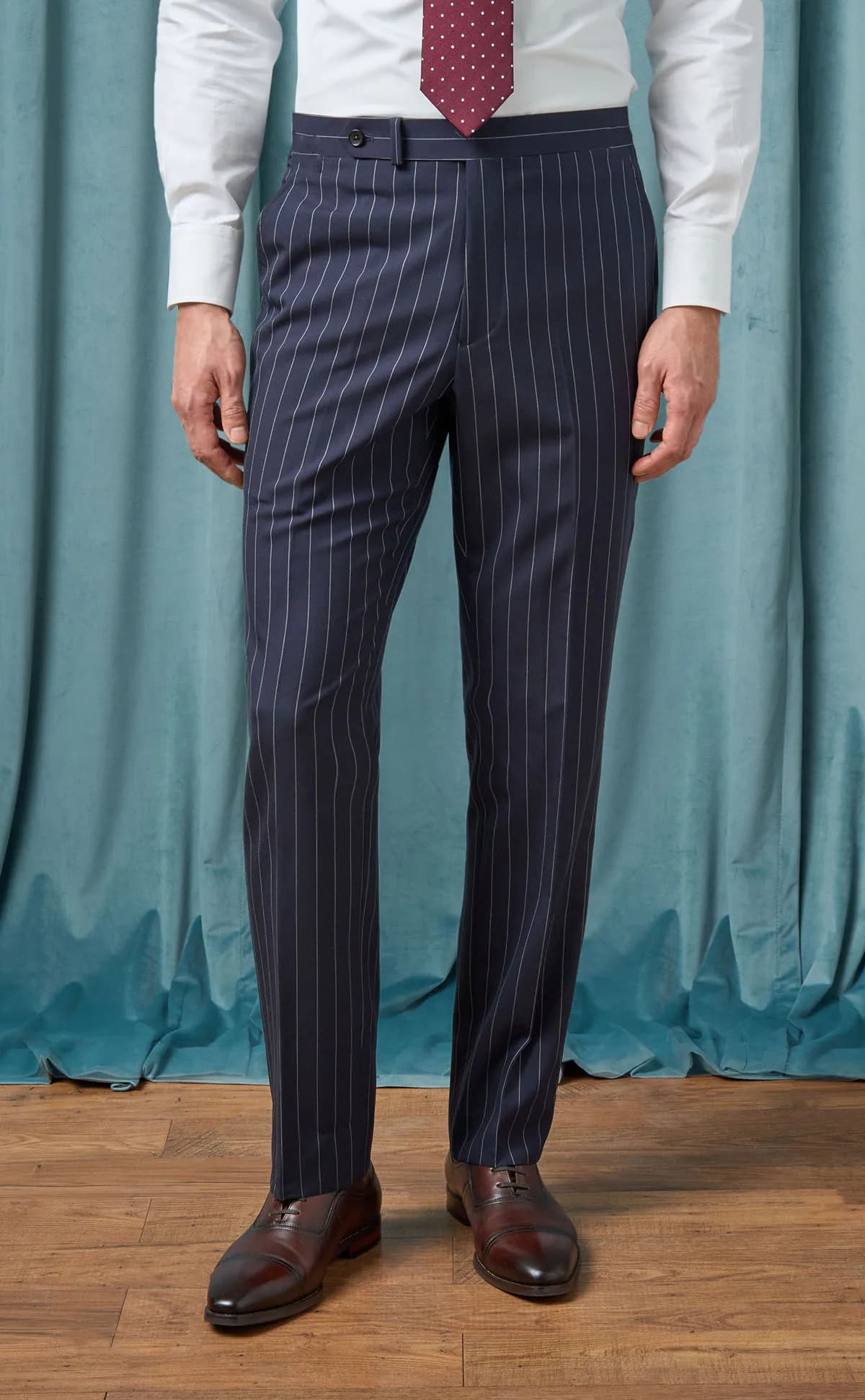 Gray Striped Men's Suit Pants Slim Fit Business Formal suit Casual Suit Pant Groom's Dress Pants