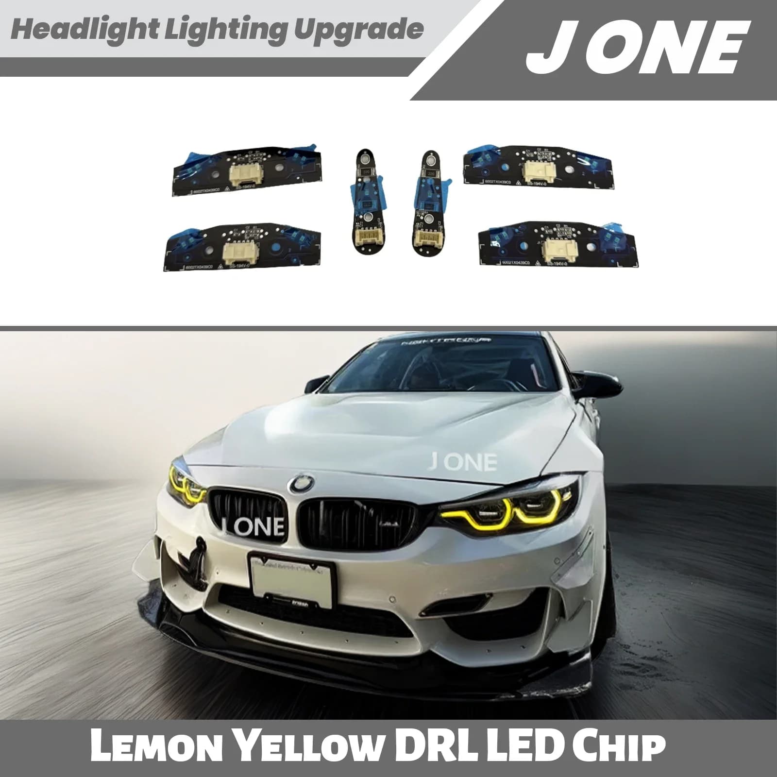 DRL LED Light Chip for BMW 4 Series M3 M4 F32 F33 F36 F80 F82 F83,Yellow Source Module Fits 2013-2019 LED Headlight Upgrade 428