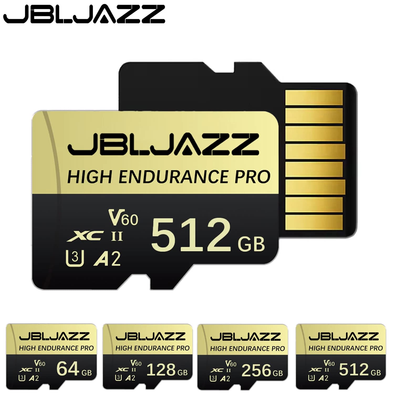 Scheda Micro SD ad alta velocità, Cartao De Memoria 128GB U3 V60, schede TF Flash 64GB 256GB 512GB, scheda di memoria SD per telefono, fotocamera, drone