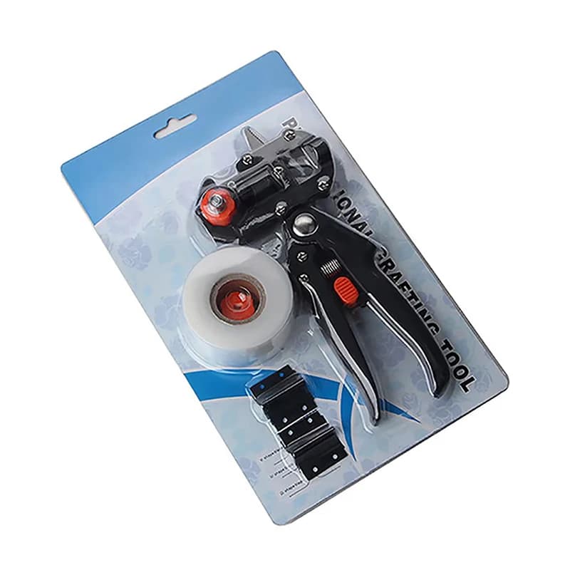 Grafting Knife Machine with 2 Blades Tree Pruning Secateurs Scissors Garden Tool Set Anti-Slip Grip Tape Included