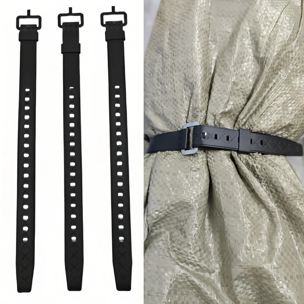 Belt Buckle Rubber Tension Strap Adjustable Quick Release Tool Cargo Tie-Down Strap Reusable Silicone Multifunctional Strap