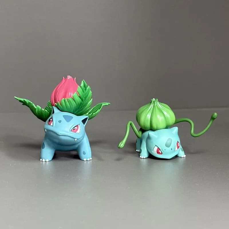New fully painted Bulbasaur Semi Bulbasaur Grass Bulbasaur Flower Evolution Group Handmade Model Souls Fashionable Game Ornament