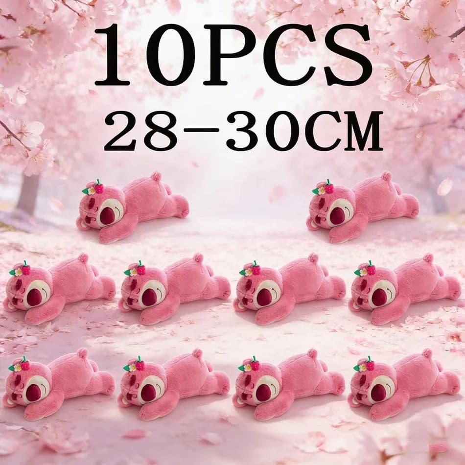 Peluche Disney Toy Story Lotso 2026, Simpatico Orso a Forma di Divano con Fragole, Cuscino Imbottito, Giocattolo per Bambini, Ragazze, Amici, Regalo per Feste e Compleanni