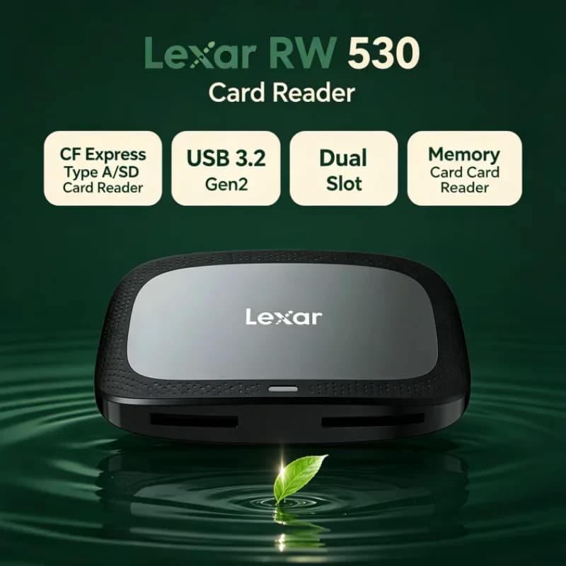 Lexar CFexpress Type A / SD Memory Card Reader RW530 CFA Max 900MB/s USB 3.2 Gen2 Dual Slot SD Card Reader