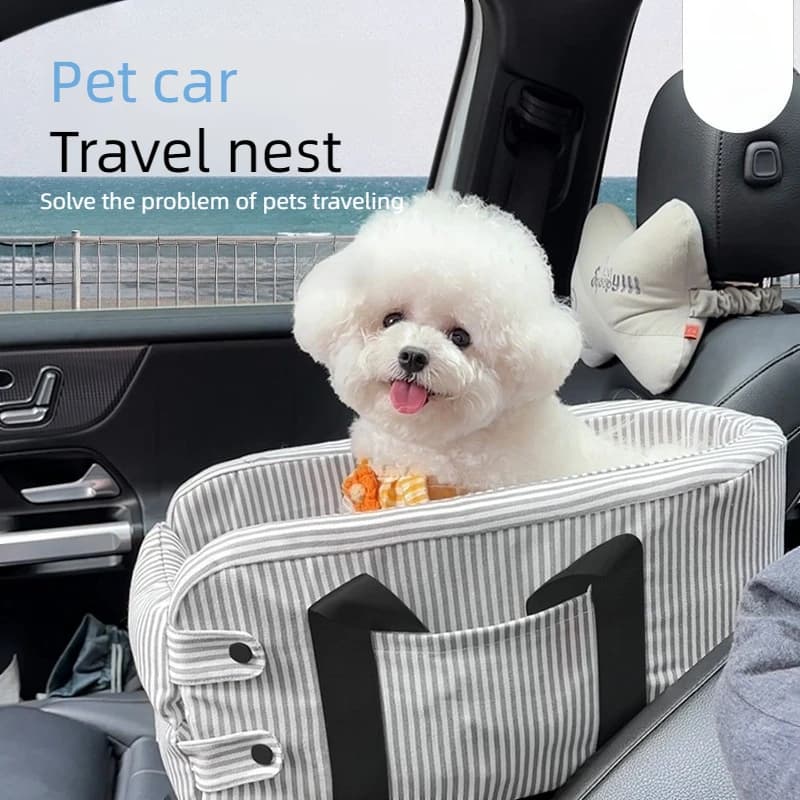 Sedile di Sicurezza per Animali Domestici per Console Centrale Auto, Tappetino per Cani e Gatti, Accessori Auto, Lettino Portatile da Viaggio per Cani e Gatti