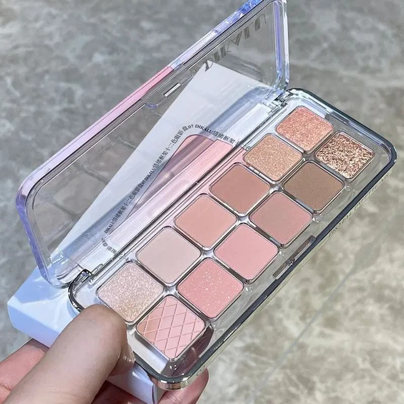 Eyeshadow Palette Makeup,12 Colors Eyeshadow Pearlescent Palette,Glitter Matte Eye Shadow Eye Makeup Cosmetics for Daily Use