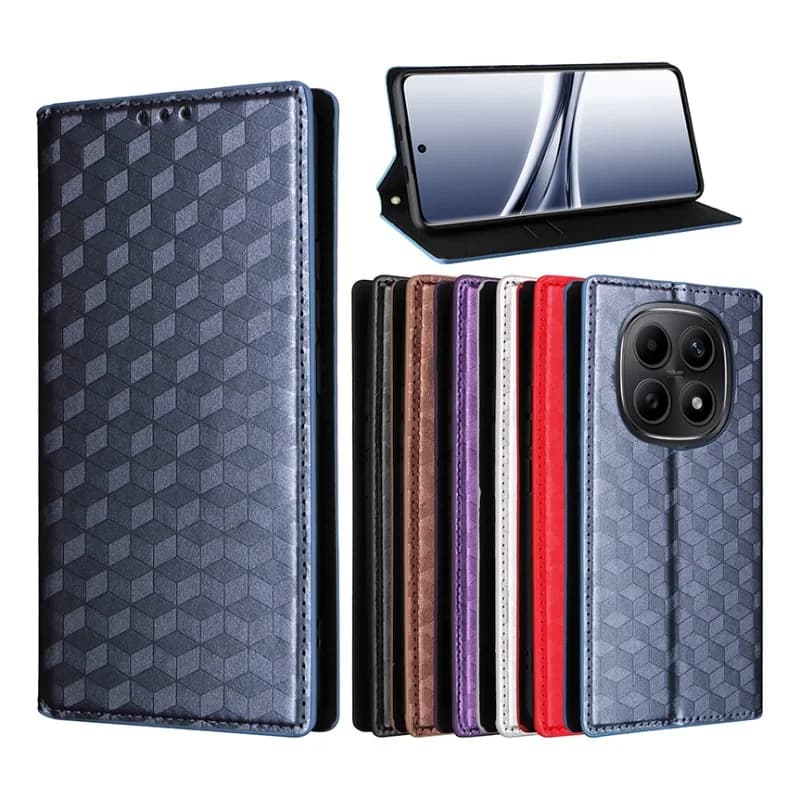 Custodia Skinlee per Xiaomi Poco M8 Pro 5G con Texture Diamantata in Pelle, Supporto Magnetico e Portafoglio