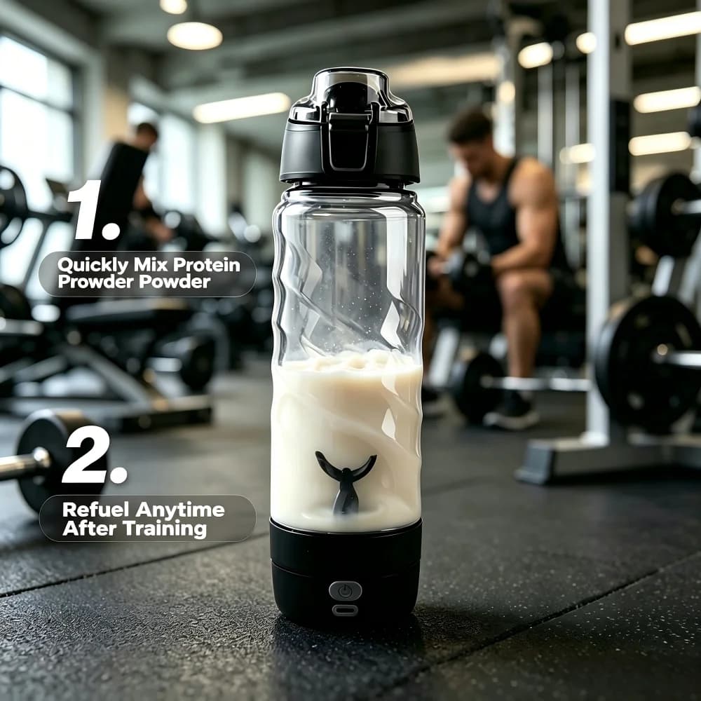 Rechargeable electric blender cup, detachable and washable outdoor portable protein powder shaker cup