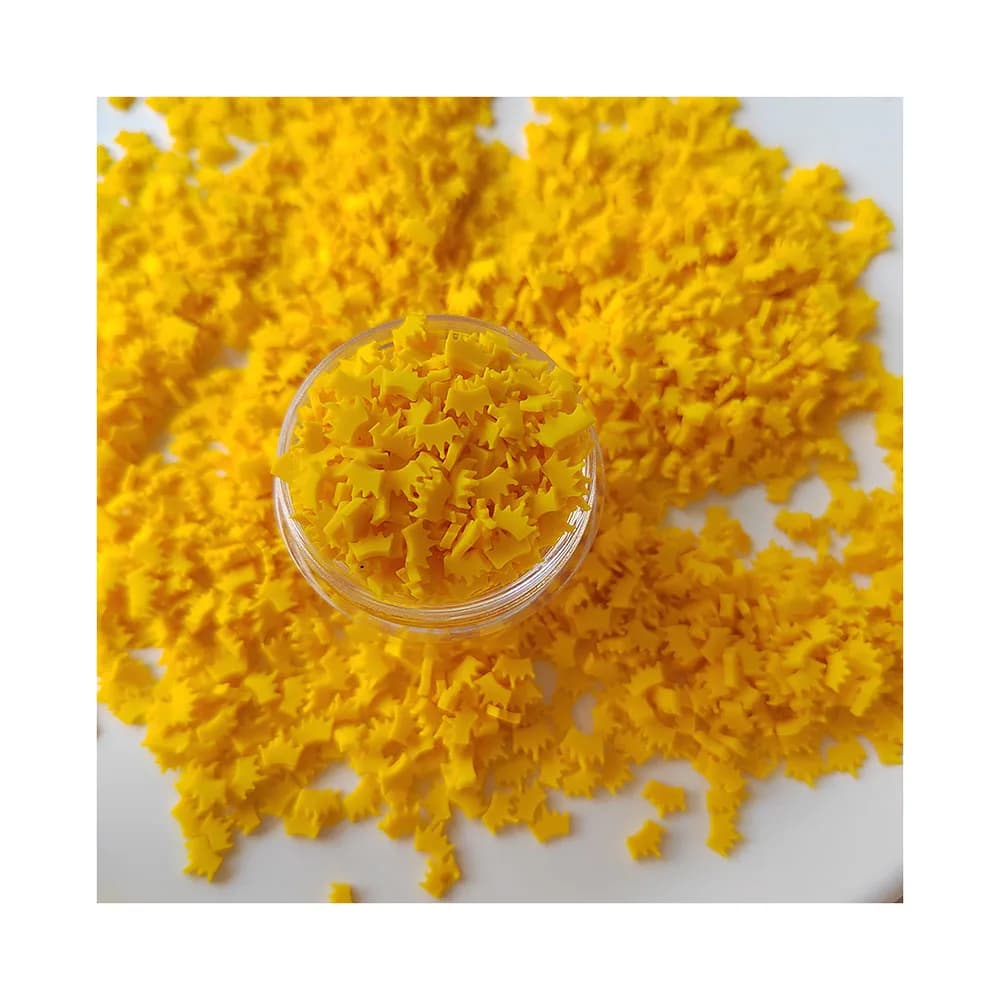 Fette di corona gialla granuli di argilla calda polimerica per Slime riempimento di argilla calda decorazione di Nail Art fai da te artigianato di riempimento in resina epossidica