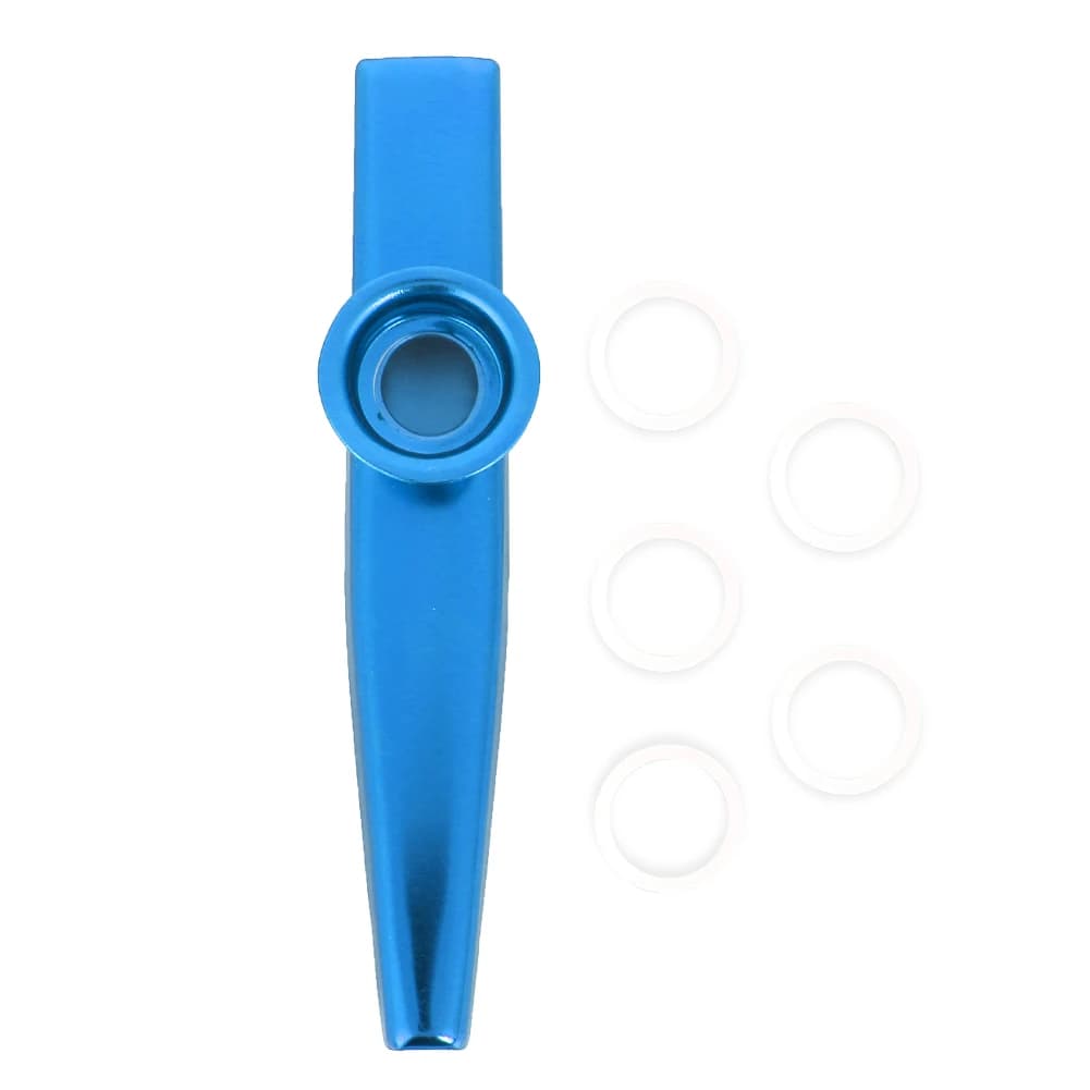 Portable Aluminum Alloy Kazoo Musical Instrument, Lightweight Mini Wind Kazoo Perfect Partner for Ukulele & Acoustic Guitar