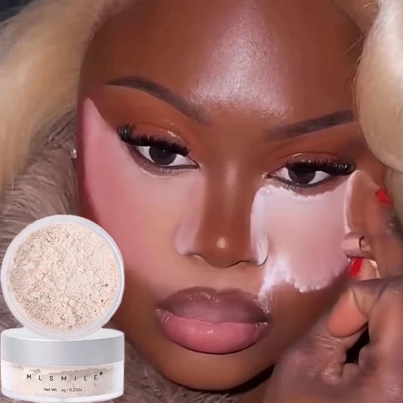 Sweatproof Pearlescent Matte Loose Powder Women Makeup Brightening Face Lasting Oil Control Setting Powder Base Face Cosmetics